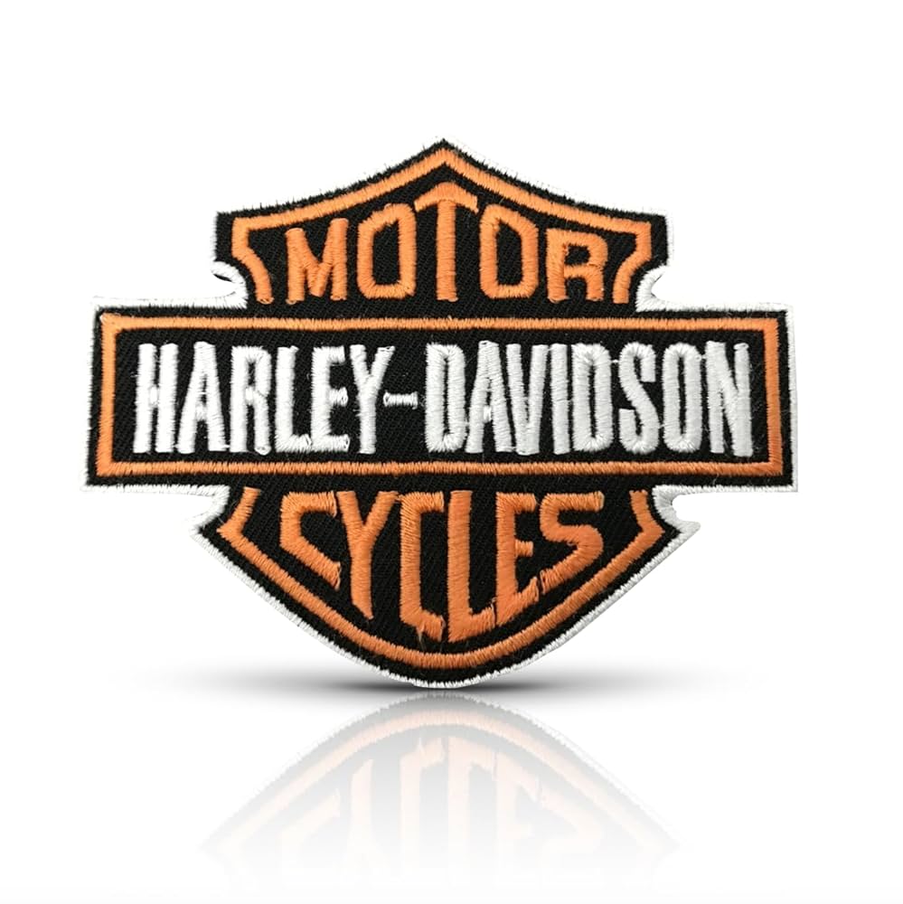 ⭐️90s⭐️HARLEY DAVIDSON ワッペン　刺繍　ナイロン切替　スレ harleypatch001-1.jpg